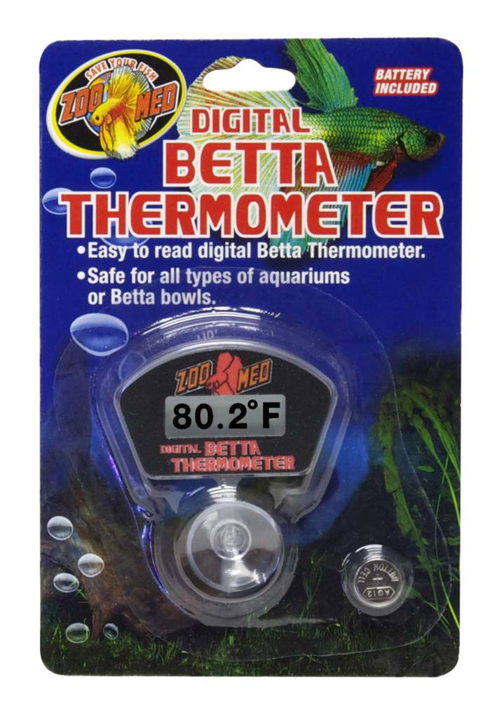 Zoo Med Digital Betta Aquarium Thermometer Black 1ea