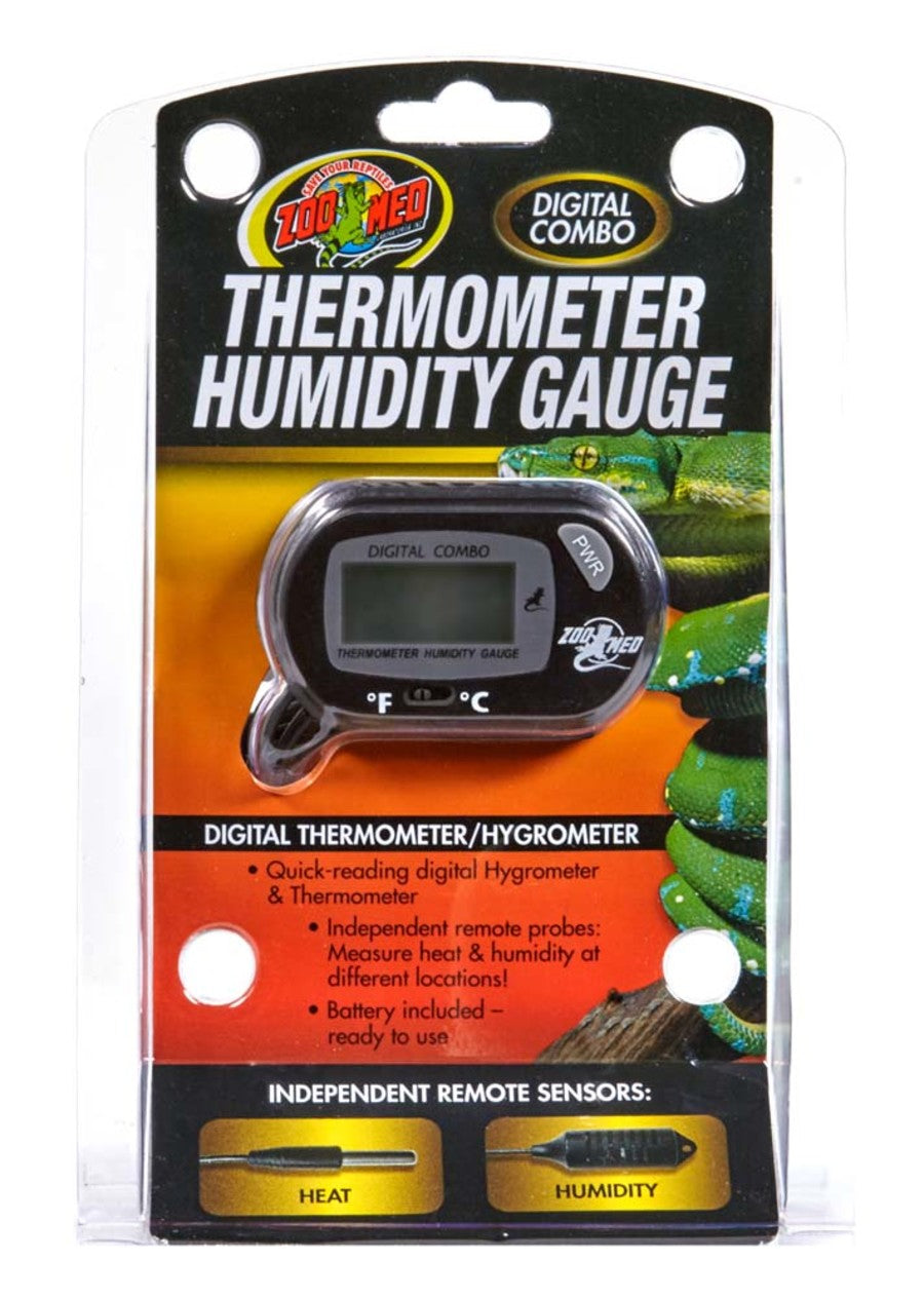 Zoo Med Digital Combo Thermometer Humidity Gauge Black 1ea for your Pet Reptile with Pet Store X.