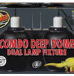 Zoo Med Combo Deep Dome Dual Lamp Fixture Black 1ea