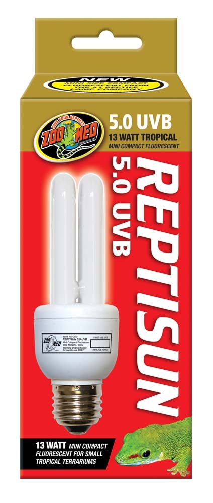 Zoo Med ReptiSun 5.0 UVB Tropical Compact Fluorescent Lamp Mini White 1ea/13 W