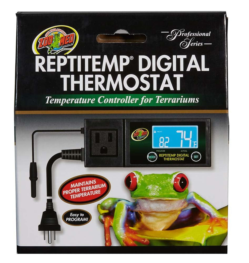 Zoo Med ReptiTemp Digital Thermostat Black 1ea for your Pet Reptile with Pet Store X.