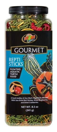 Zoo Med Gourmet Reptisticks Floating Aquatic Turtle Dry Food 1ea/85 oz for your Pet Reptile with Pet Store X.