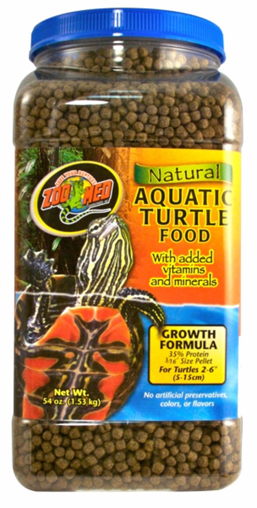 Zoo Med Natural Aquatic Turtle Food Growth Formula Dry Food 1ea/54 oz for your Pet Reptile with Pet Store X.