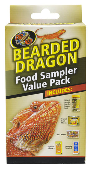 Zoo Med Bearded Dragon Food Sampler Value Pack Display 1ea for your Pet Reptile with Pet Store X.