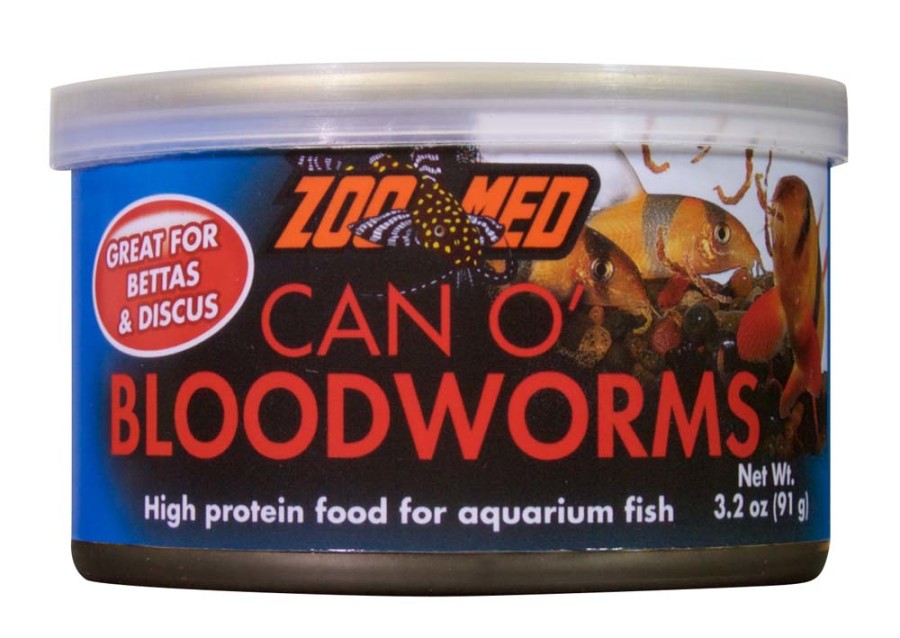 Zoo Med Can O' Bloodworms Freeze-Dried Fish Food 1ea/32 oz for your Pet Fish with Pet Store X!