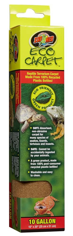 Zoo Med Eco Carpet Reptile Terrarium Carpet Tan 1ea/10 gal, 10in X 20in