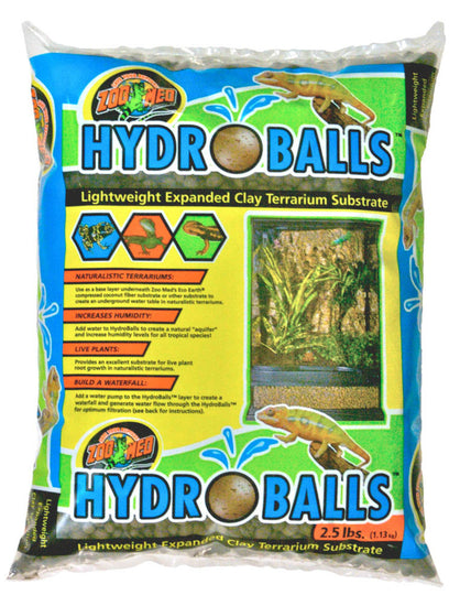 Zoo Med HydroBalls Expanded Clay Terrarium Substrate Brown 1ea/25 lb for your Pet Reptile with Pet Store X.