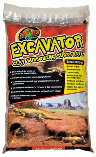 Zoo Med Excavator Clay Burrowing Substrate Brown 1ea/10 lb for your Pet Reptile with Pet Store X.