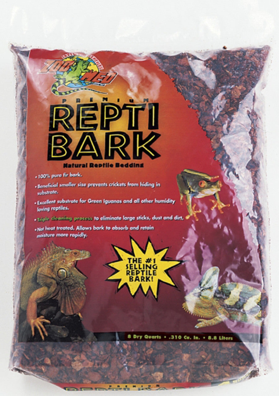 Zoo Med Premium ReptiBark Bedding Substrate Brown 1ea/8 qt for your Pet Reptile with Pet Store X.