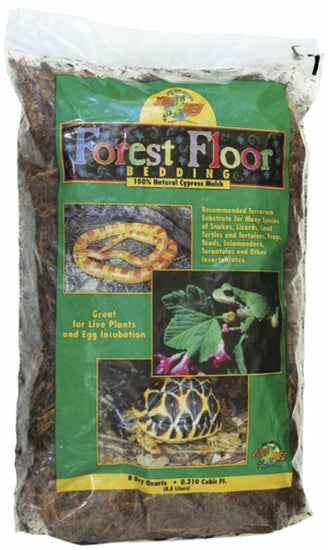 Zoo Med Forest Floor Natural Cypress Mulch Bedding Substrate Brown 1ea/8 qt for your Pet Reptile with Pet Store X.