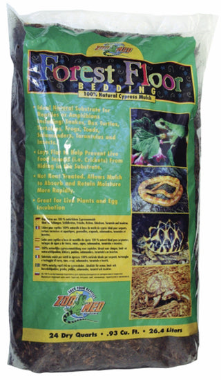 Zoo Med Forest Floor Natural Cypress Mulch Bedding Substrate Brown 1ea/24 qt for your Pet Reptile with Pet Store X.