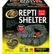 Zoo Med Repti Shelter 3-in-1 Cave Terrarium Hideaway Black 1ea/8 in, MD