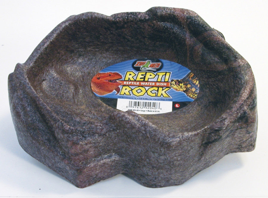 Zoo Med Repti Rock Water Dish Assorted 1ea/LG for your Pet Reptile with Pet Store X.