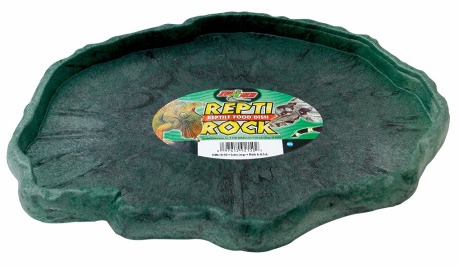 Zoo Med Repti Rock Food Dish Assorted 1ea/XL for your Pet Reptile with Pet Store X.