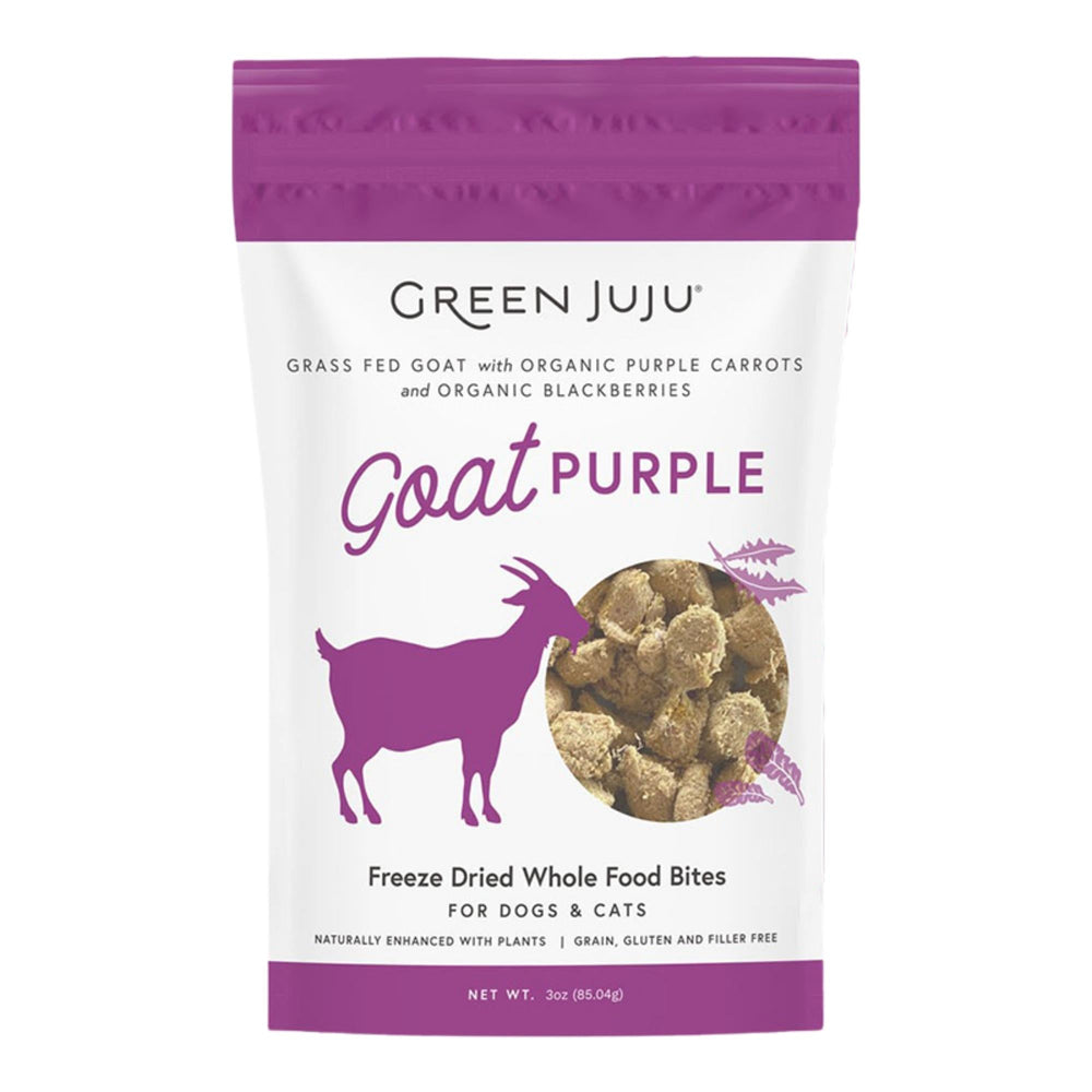 Green Juju Dog Freeze-Dried Goat Purple Topper 3oz for your Pet Dog with Pet Store X!