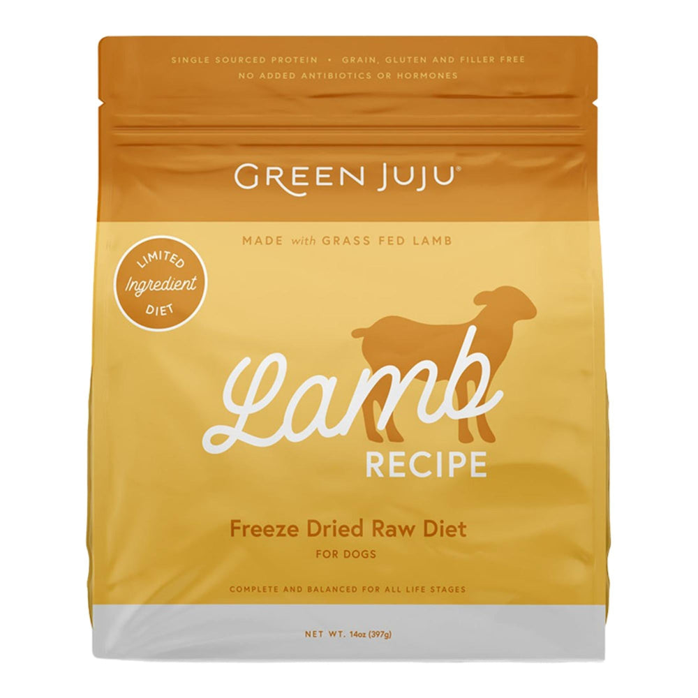 Green Juju Dog Freeze-Dried Raw Lamb 14oz.