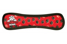 Tuffy Ultimate Bone Durable Dog Toy Red Paw 1ea/13 in