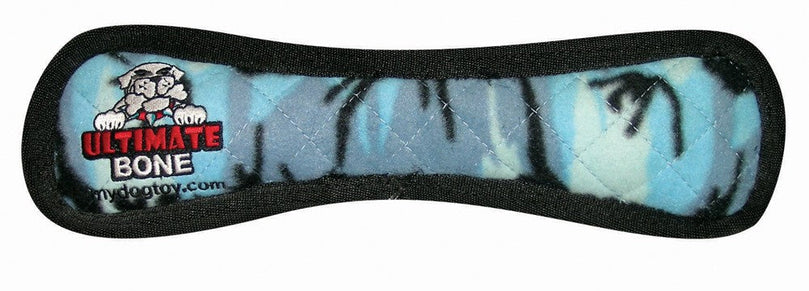 Tuffy Ultimate Bone Durable Dog Toy Blue Camo 1ea/13 in for your Pet Dog with Pet Store X.