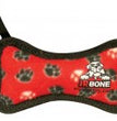 Tuffy Jr Bone Durable Dog Toy Red Paw 1ea/6.2 in