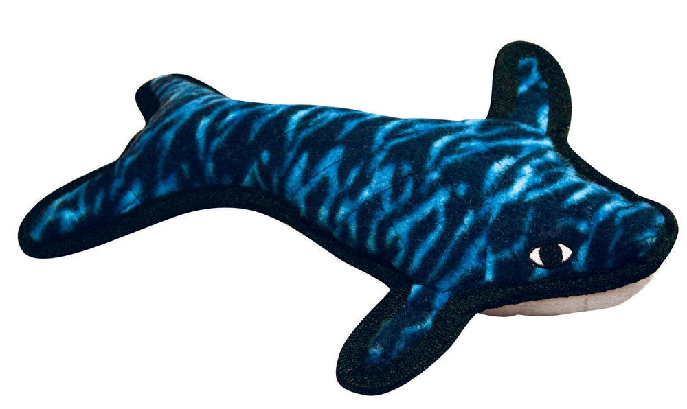 Tuffy Ocean Creature Whale Durable Dog Toy Blue 1ea/12 in