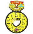 Tuffy NO STUFF Ultimate Ring Dog Toy Yellow Bone 1ea/9 in