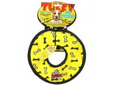 Tuffy NO STUFF Ultimate Ring Dog Toy Yellow Bone 1ea/9 in