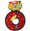 Tuffy NO STUFF Ultimate Ring Dog Toy Red Paw 1ea/9 in