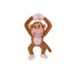 Mighty Jr Angry Animals Monkey Durable Dog Toy Brown 1ea/10 in