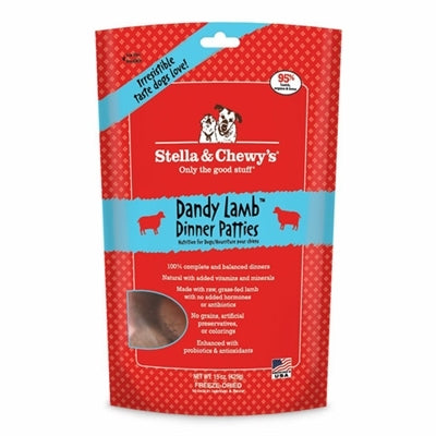 Stella And Chewys Freeze Dried Dog Food Lamb Dinner Patties 55 oz for your Pet Dog with Pet Store X!