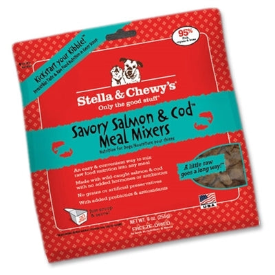 Stella And Chewys Dog Freeze-Dried Salmon And Cod Mixers 8oz for your Pet Dog with Pet Store X!