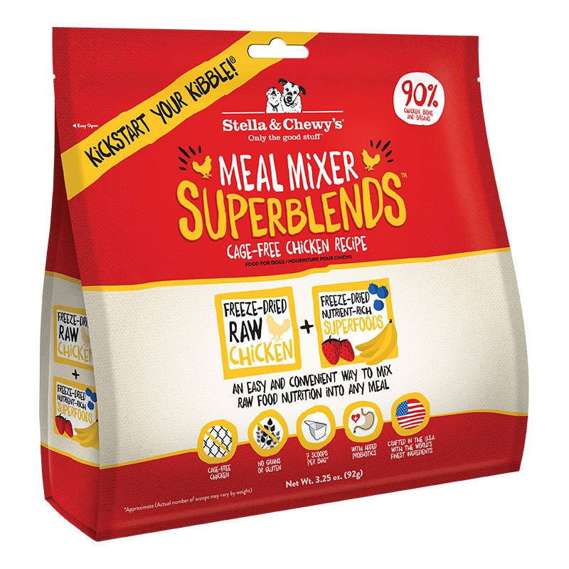 Stella And Chewys Dog Freeze-Dried Superblends Mixer Chicken 3.25oz.