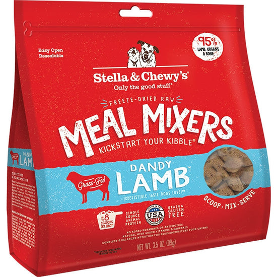 Stella And Chewys Freeze Dried Raw Dandy Lamb Meal Mixers Grain-Free Dog Food Topper 35 oz for your Pet Dog with Pet Store X!