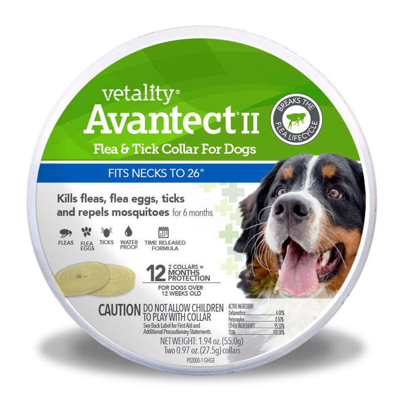 Vetality Avantect II Flea & Tick Collar for Dogs 1ea/26 in, 2 ct for your Pet Dog with Pet Store X.