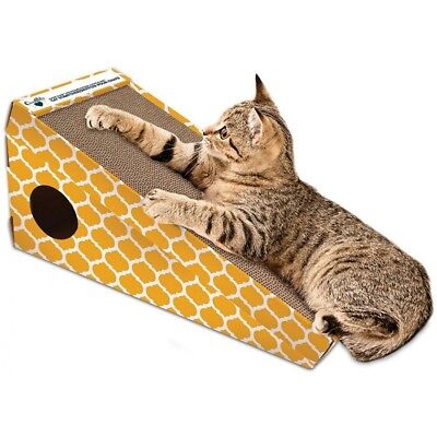 OurPets Cosmic Alpine Cat Scratcher Brown, Yellow 1ea