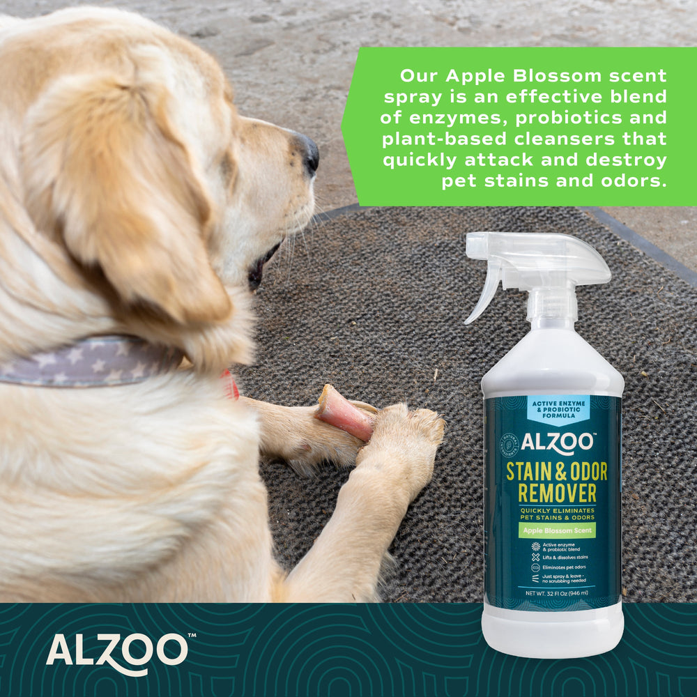 Alzoo Stain & Odor Remover Spray Apple Blossom 32oz.