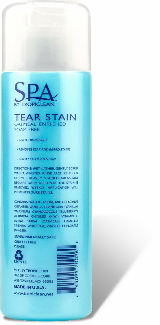 TropiClean SPA Tear Stain Remover for Pets 1ea/8 oz