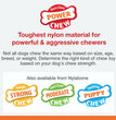 Nylabone Flavor Frenzy Power Chew Triple Pack Chili Cheese Dog, Popcorn & Cherry 1ea/SMall/Regular - Up To 25 Ibs.