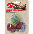 Spot Burlap Ball Catnip Toy Assorted 1.5 in 3 Pack