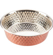 Spot Honeycomb Non Skid Stainless Steel Dog Bowl Hammered Exterior Copper 1ea/1 qt