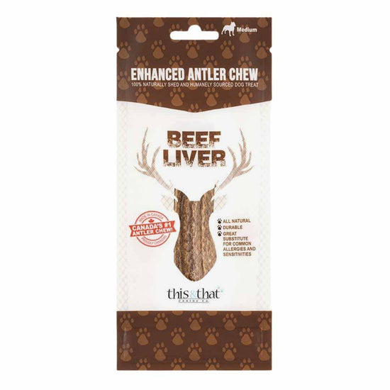 This & That Dog Enhanced Antler Chew Beef Liver Large for your Pet Dog with Pet Store X!