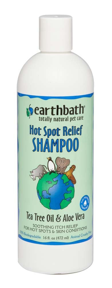 Earthbath Hot Spot Relief Shampoo, Tea Tree & Aloe Vera 1ea/16 oz for your Pet Dog with Pet Store X.