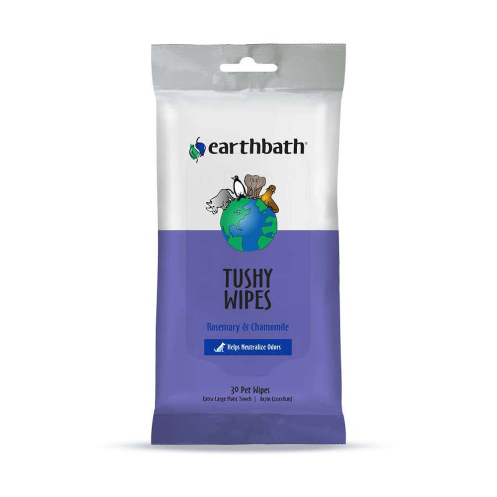 Earthbath Tushy Wipes, Rosemary & Chamomile 1ea/30 ct for your Pet Dog with Pet Store X.