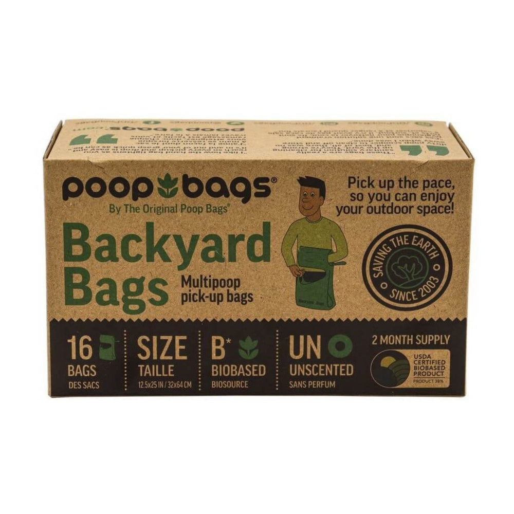 The Original Poop Bags Biobased Backyard Bags Unscented/Biobased  16 Ct