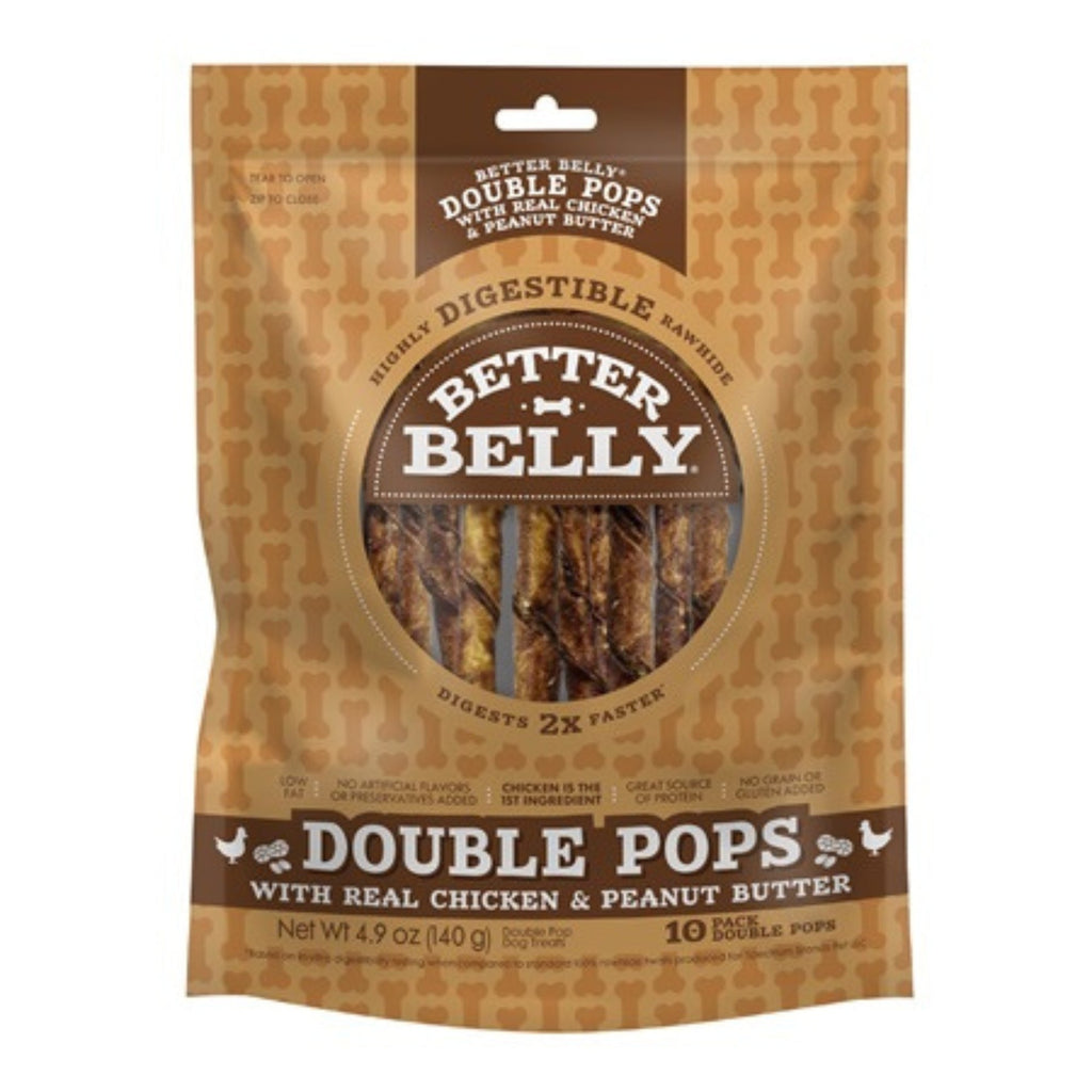 Better Belly Double Pops Peanut Butter 10 count for your Pet Dog with Pet Store X!