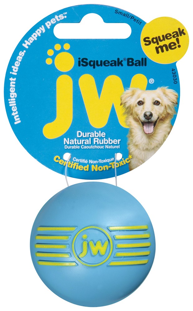 JW Pet iSqueak Ball Dog Toy Assorted 1ea/SM