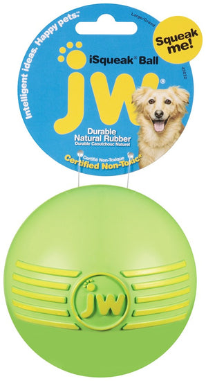 JW Pet iSqueak Ball Dog Toy Assorted 1ea/LG for your Pet Dog with Pet Store X.