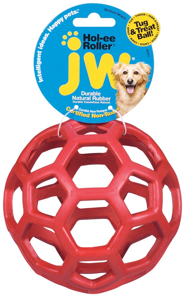 JW Pet Hol-ee Roller Dog Toy Assorted 1ea/MD