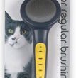 JW Pet GripSoft Cat Slicker Brush Gray/Yellow 1ea/SM