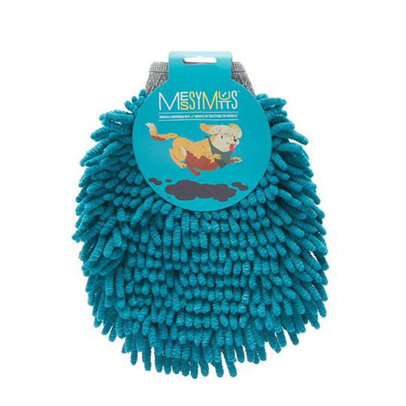 Messy Mutts Dog Grooming Mit Chenille Blue for your Pet Dog with Pet Store X.