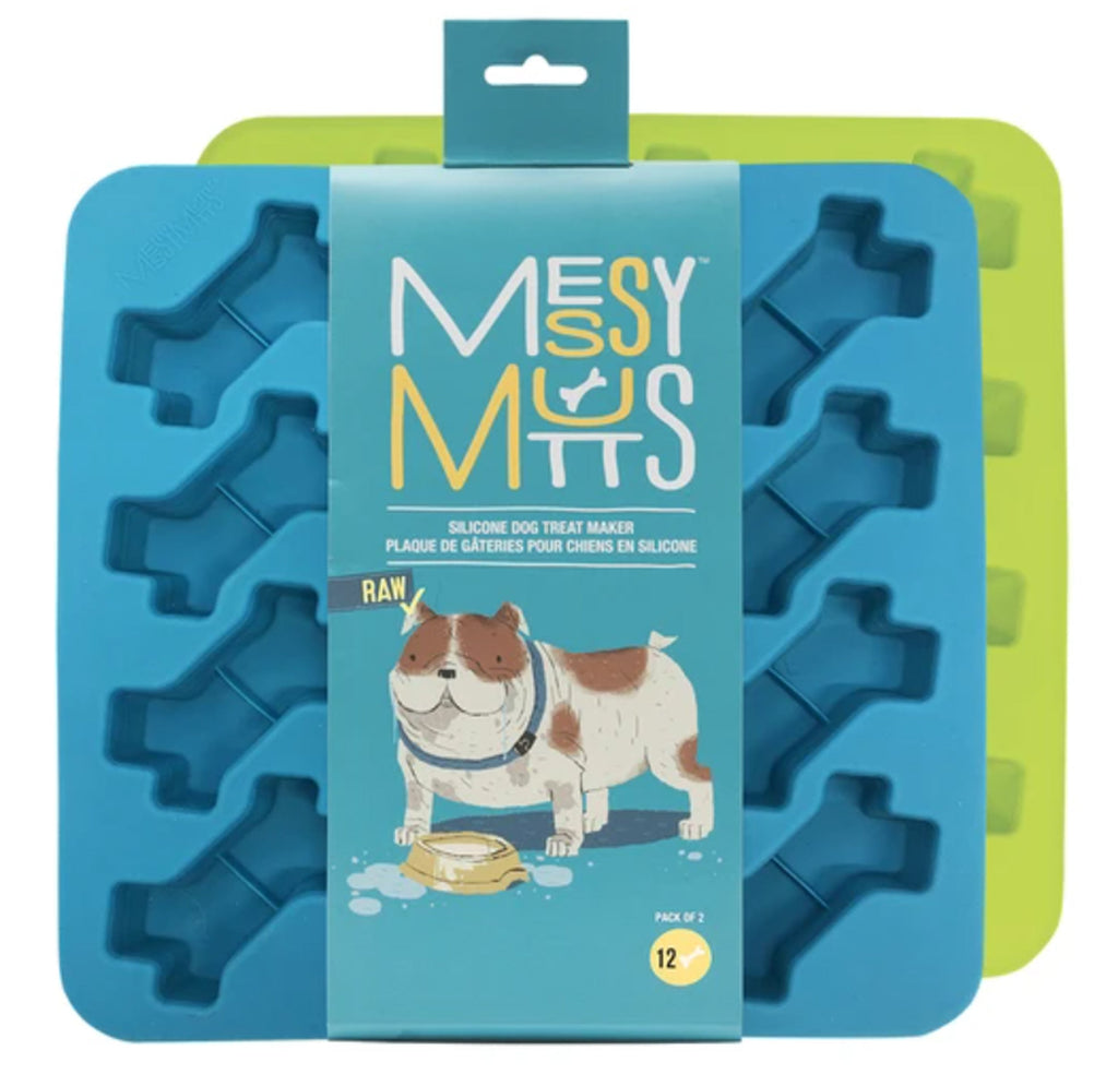 Messy Mutts Dog Bone Treat Maker Silicone 2 Pack